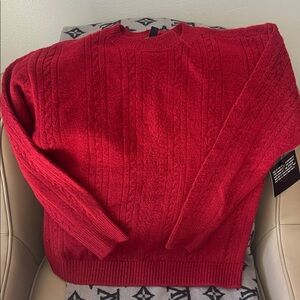 Jones New York Red Crew Neck Sweater
